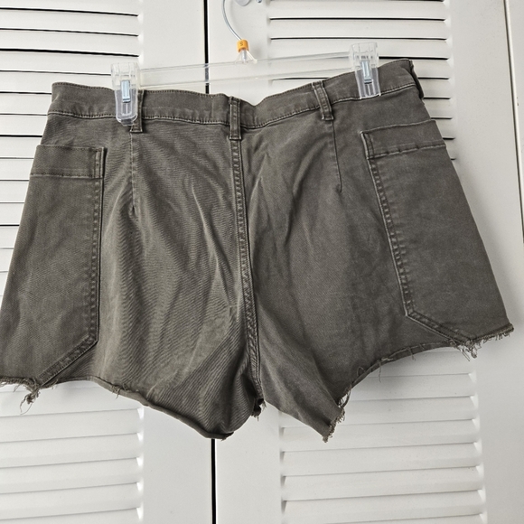 FRAME WASHED FATIGUE HIGH WAIST PATH POCKETS UTILITY SHORTS SIZE 30  #083 - Picture 4 of 11